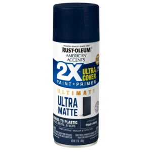 True Navy, Rust-Oleum American Accents 2X Ultra Cover Ultra Matte Spray Paint, 12 oz
