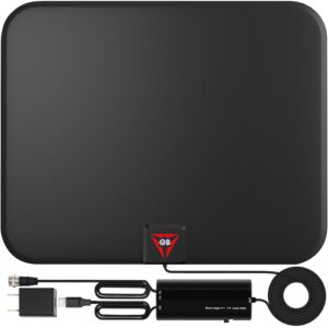 TV Antenna Indoor Antenna for Smart TV for Long Range Reception and All Smart TVs HD Digital Antenna with Amplifier Signal Booster for Local Channels Supports 4K 1080p