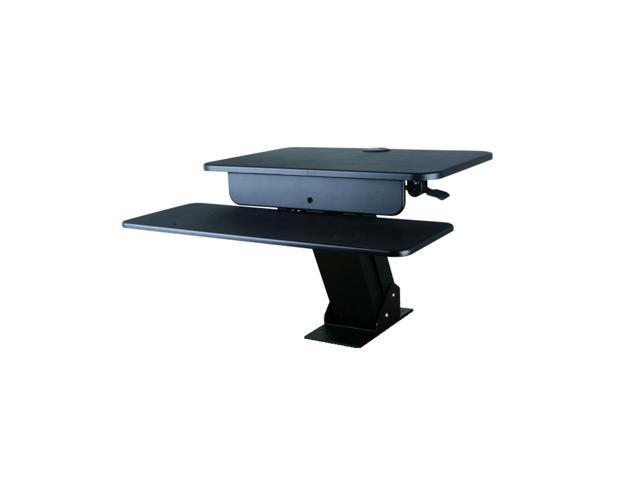 TygerClaw TYDS10017BLK Sit-Stand Desktop Workstation Stand with Desk Mount