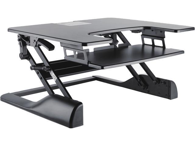 TygerClaw TYDS14013 Sit-Stand Desktop Workstation Stand (Black)
