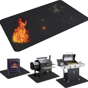 UBeesize Large 65 x 48 inches Under Grill Mat for Outdoor Grill,Double-Sided Fireproof Grill Pad,Indoor Fireplace/Fire Pit Mat,Oil-Proof Waterproof BBQ Protector for Decks and...