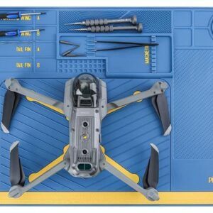 UF-TOOLS 4.5 MM Thicken Silicone Electronics Work Mat, 20.3 x 14.4 Inch Large Soldering Mat Heat Insulation Anti-Static Magnetic Work Station for