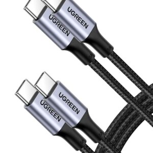 UGREEN 100W USB C to C Cable (6FT 2Pack), PD Type C Fast Charger Cord, 5A Charging Cable Compatible with MacBook Pro Air, iPad, Dell XPS, iPhone 16 15, Galaxy S25 S24 S23 Ultra,...
