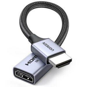 UGREEN HDMI Extender 8K HDMI Extension Cable 0.5FT Male to Female Adapter Cord 8K@60Hz 4K@240Hz 2.1 High-Speed 48Gbps, Compatible with PS5/Nintendo Switch/Xbox Series X/Roku...