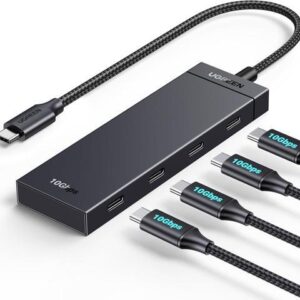 UGREEN USB C Hub, 10Gbps 4 in 1 USB 3.2 Adapter with 4 USB-C 3.2, 4 Ports USB C Splitter Extender for MacBook Pro/Air, iPad Pro, iPhone 15/15 Pro Max,