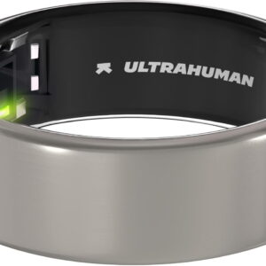 Ultrahuman Ring AIR Size 9 - World’s Lightest Sleep-Tracking Wearable - Raw Titanium