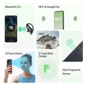 UMIDIGI Unlocked Cell Phone Android 14, G9C Android Phone, 6+6GB RAM, 128GB ROM, NFC, 6.75” Display, 5000mAh Battery, 50MP Camera, 90Hz, 4G Dual SIM