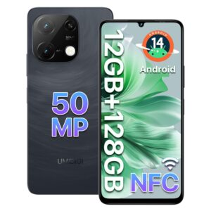 UMIDIGI Unlocked Cell Phone Android 14, G9C Android Phone, 6+6GB RAM, 128GB ROM, NFC, 6.75” Display, 5000mAh Battery, 50MP Camera, 90Hz, 4G Dual SIM
