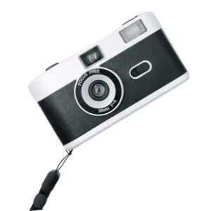 Under 10, Half Frame Film Camera 35MM Retro Film Camera Reusable HD Gift Camera Focus- Built-in Flash Easy To Use. Film AAA Battery Are Not Included | Abs, White, MIANHT