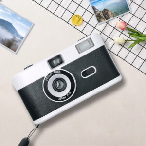 Under 10, Half Frame Film Camera 35MM Retro Film Camera Reusable HD Gift Camera Focus- Built-in Flash Easy To Use. Film AAA Battery Are Not Included | Abs, White, MIANHT