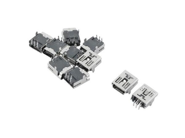 Unique Bargains 10 Pcs Mini USB 5P Bent Pin Female Jack Plug Solder Connector Unique Bargains 10 Pcs Mini USB 5P Bent Pin Female Jack Plug Solder Connector