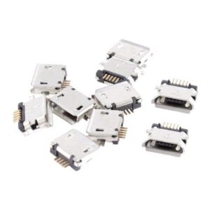 Unique Bargains 10pcs Micro USB B Female Port 180 Degree 5P SMD SMT Socket Jack Solder Connector