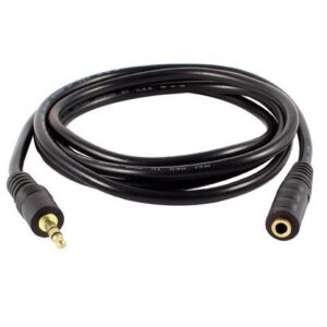 Unique Bargains 1.5M 4.9Ft 3.5mm Male to Female Headphones Earphones Extension Cable Black