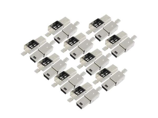 Unique Bargains 20 Pcs Mini USB 5 Pin Type B Male Connector Port Solder Plug Jack Unique Bargains 20 Pcs Mini USB 5 Pin Type B Male Connector Port Solder Plug Jack