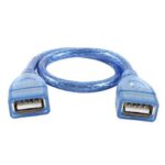 Unique Bargains 25cm 10inch USB 2.0 Type A Female to Female F/F Extension Cable Cord Blue