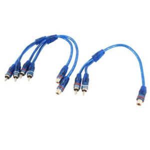Unique Bargains 3 Pcs Car Audio 1 RCA Female to 2 RCA Male Y Splitter Cable Jack Adapter