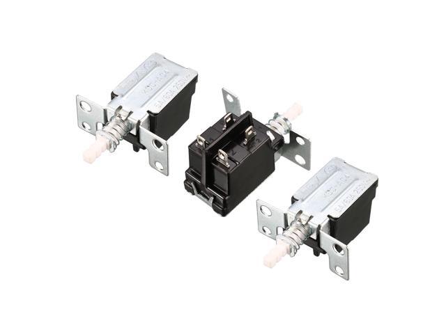 Unique Bargains 3 Pcs KDC Type DPST Latching Action Push Button Power Switch 250VAC 5A