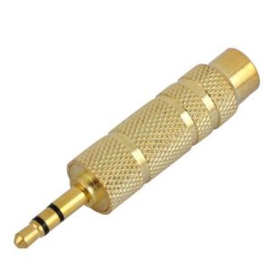 Unique Bargains 3.5mm Male Plug to 6.0mm Female Mono Jack Stereo Adapter