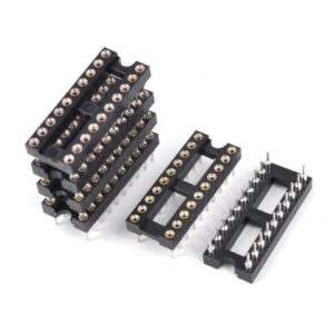 Unique Bargains 6 x 2.54mm Pitch 20-Pins Round Hole Soldering DIP IC Socket Adapter Narrow