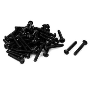 Unique Bargains M3x20mm 10.9 Alloy Steel Button Head Hex Socket Cap Screw Bolt Black 50pcs