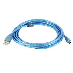 Unique Bargains USB 2.0 Male to Mini 5 Pin Male Extension Cable Cord Lead 10 Feet Blue