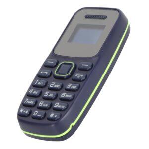 Unlocked 2G GSM Mini Phone for Seniors, Small Mobile with 0.66" Screen, Dual SIM, Large Buttons, Bluetooth & Multi Language Support (380mAh) (Blue)