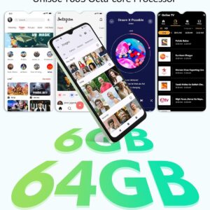 Unlocked Cell Phone Canada, Ulefone Note 19 (6+64GB) Smartphone, Android 14 Go, Octa-core, 6.56” HD+, 8MP+5MP, 5000mAh, Global 4G LTE, 3-Card Slot/Face Unlock/GPS - Black