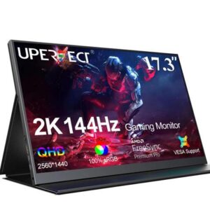 UPERFECT 144Hz Portable Monitor 17.3" 2K QHD 2560*1440 FreeSync Gaming Monitor 16:9 VESA
