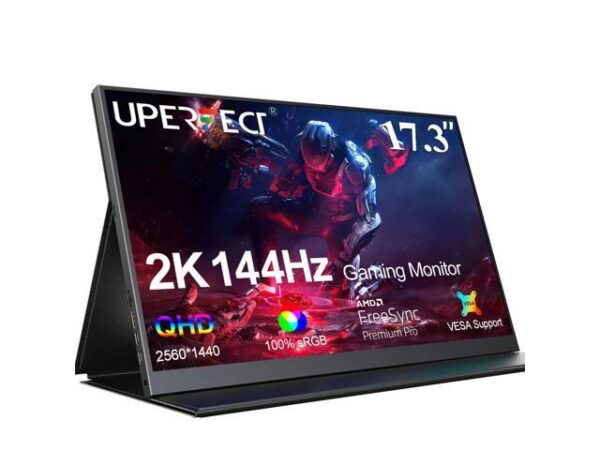 UPERFECT 144Hz Portable Monitor 17.3" 2K QHD 2560*1440 FreeSync Gaming Monitor 16:9 VESA UPERFECT 144Hz Portable Monitor 17.3" 2K QHD 2560*1440 FreeSync Gaming Monitor 16:9 VESA