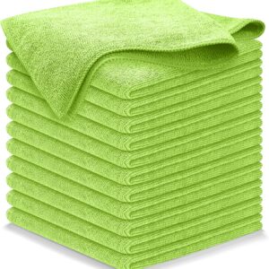 USANOOKS Microfiber Cleaning Cloth Grey - 12 Pcs (12.5"x12.5") - High Performance - 1200 Washes, Ultra Absorbent Microfiber Towel Weave Grime & Liquid for Streak-Free Mirror...