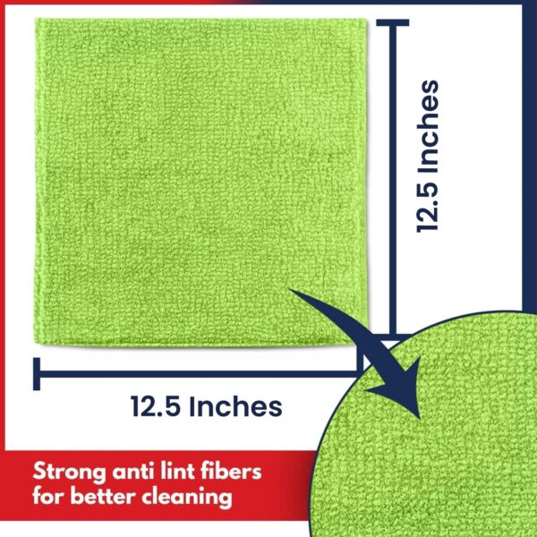 USANOOKS Microfiber Cleaning Cloth Grey - 12 Pcs (12.5"x12.5") - High Performance - 1200 Washes, Ultra Absorbent Microfiber Towel Weave Grime & Liquid for Streak-Free Mirror...