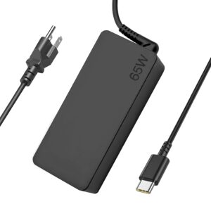 USB-C 65W 45W AC Replacement Charger fit for Lenovo ThinkPad T480 T490 T580 ADLX65YDC2A ADLX65YLC2D ADLX65YDC3A ADLX65YDC2D chromebook 2nd Gen S330 65W Laptop Power Supply...
