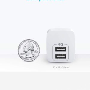 USB Charger, Anker 2-Pack Dual Port 12W Wall Charger with Foldable Plug, PowerPort Mini for iPhone Xs/X / 8/8 Plus / 7 / 6S / 6S Plus, iPad, Galaxy Note 5 / Note 4, HTC, Moto,...