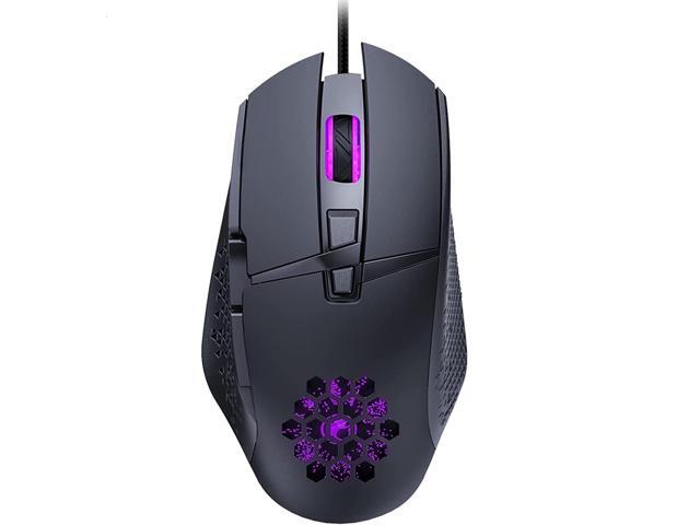 USB Wired Gaming Mouse, 6 Level DPI up to 7200, 6 Programmable Buttons, Ergonomic and Lightweight Computer Mouse with High Precision Sensor for