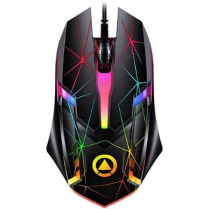 USB Wired Gaming Mouse, Colorful Ergonomic USB Optical Mouse, 1200DPI Gaming Mice for Laptop PC Computer Games & Work, Star Luminous Version