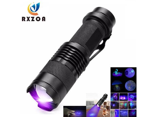 UV Flashlight Ultra Violet Light With Zoom Function Mini UV Light Pet Urine Stains Detector Scorpion Outdoor Lighting