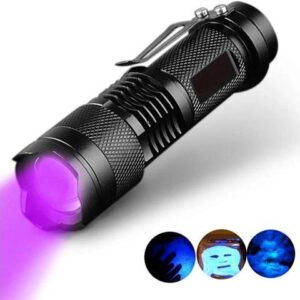 UV Flashlight Ultraviolet Torch With Zoom Function Mini UV Black Light Pet Urine Stains Detector Scorpion Hunting Torches
