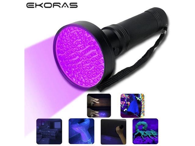 UV Flashlights 100 LEDs Handheld Powerful Ultraviolet Black Light Scorpion Pet Dog and Cat Urine Stain Detector