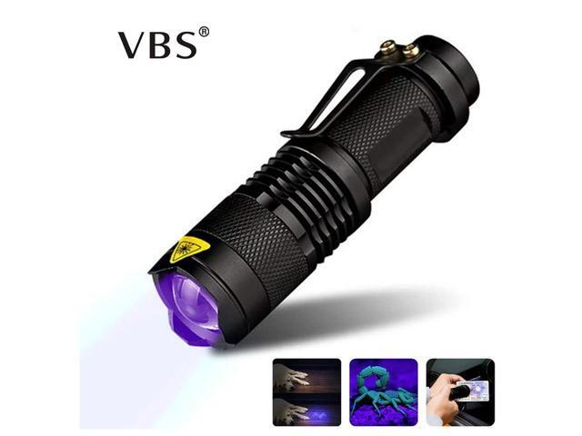 UV Light Torch Flashlight Ultraviolet led flashlights Ultra Violet Invisible Ink Marker Detection ZOOM linterna Led Torch