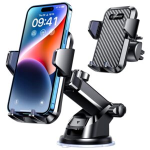 VANMASS [85+LBS Strongest Suction & Clip] 2025 Upgrade Car Phone Holder [Patent & Safety Certs] Cell Phone Mount Truck Stand for Dashboard Windshield Vent for iPhone 16 Pro Max...