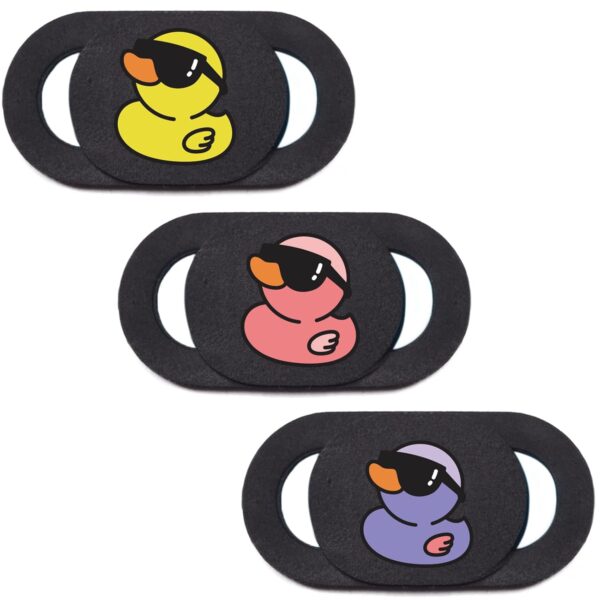 Veekyvicky Laptop Camera Cover Slide Webcam Cover for Privacy Fits for Mini PC, PC, Surface, Tablet, Desktop Computer, Smart phone - 3 Packs, Cool Duck Veekyvicky Laptop Camera Cover Slide Webcam Cover for Privacy Fits for Mini PC, PC, Surface, Tablet, Desktop Computer, Smart phone - 3 Packs, Cool Duck
