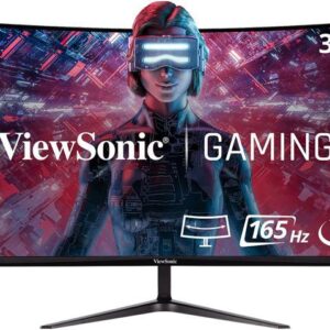 ViewSonic VX3218-PC-MHD 32 Inch Full HD 1080p 165Hz 1ms Curved Gaming Monitor with Adaptive-Sync Eye Care Frameless HDMI and Display Port