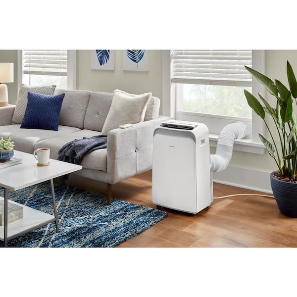 Vissani 10,000 BTU 115-Volt 3-in-1 Portable Air Conditioner for 450 sq. ft Rooms in white, Powered by Hubspace VAP10R1AWTS