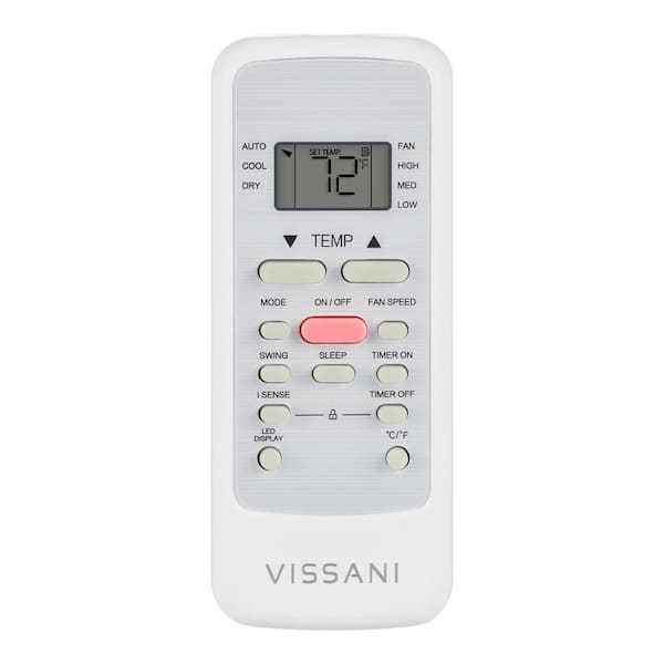 Vissani 10,000 BTU 115-Volt 3-in-1 Portable Air Conditioner for 450 sq. ft Rooms in white, Powered by Hubspace VAP10R1AWTS