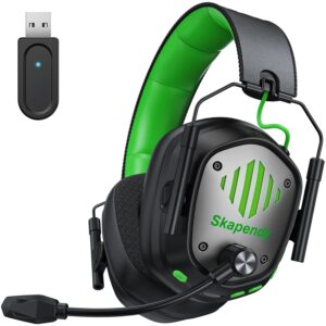 VK81 2.4GHz Wireless Gaming Headset for PS5, PS4, PC - Bluetooth Gaming Headphones with Noise Canceling Mic, Low Latency, Stereo Sound, 50+Hr Battery, Headset for Nintendo...