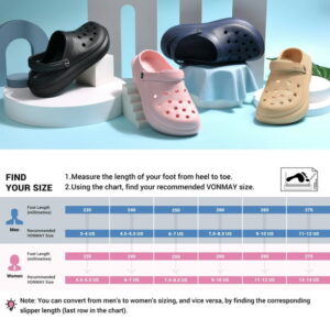VONMAY Unisex Clogs Thick Sole EVA Clog Non-slip Sandals Comfort Garden Shoes