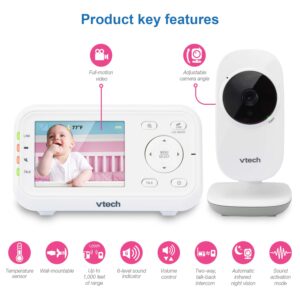 VTech VM3252 Digital Audio/Video Baby Monitor with Temperature Sensor