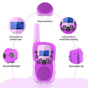Walkie Talkies for Kids, Wishouse Two Way Radio Toy Birthday, Christmas and Easter Gifts for 3-12 Year Old Boys