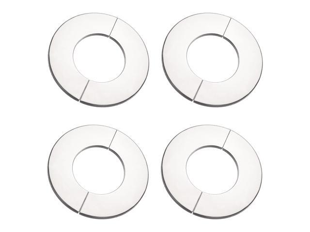 Wall Split Flange, Stainless Steel Round Escutcheon Plate for 28mm Diameter Pipe 4Pcs