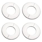 Wall Split Flange, Stainless Steel Round Escutcheon Plate for 61mm Diameter Pipe 4Pcs